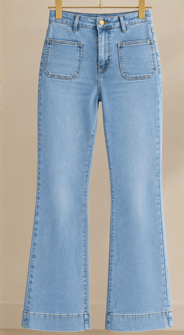 Light Blue Pocket Stretch Jeans