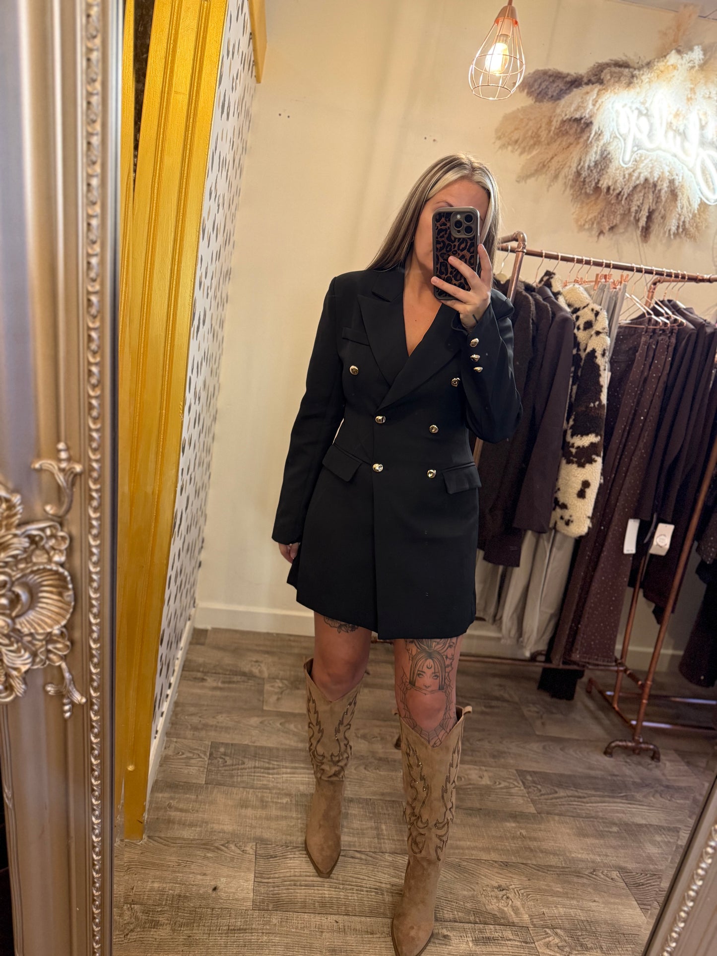 Black LUXE Blazer Dress