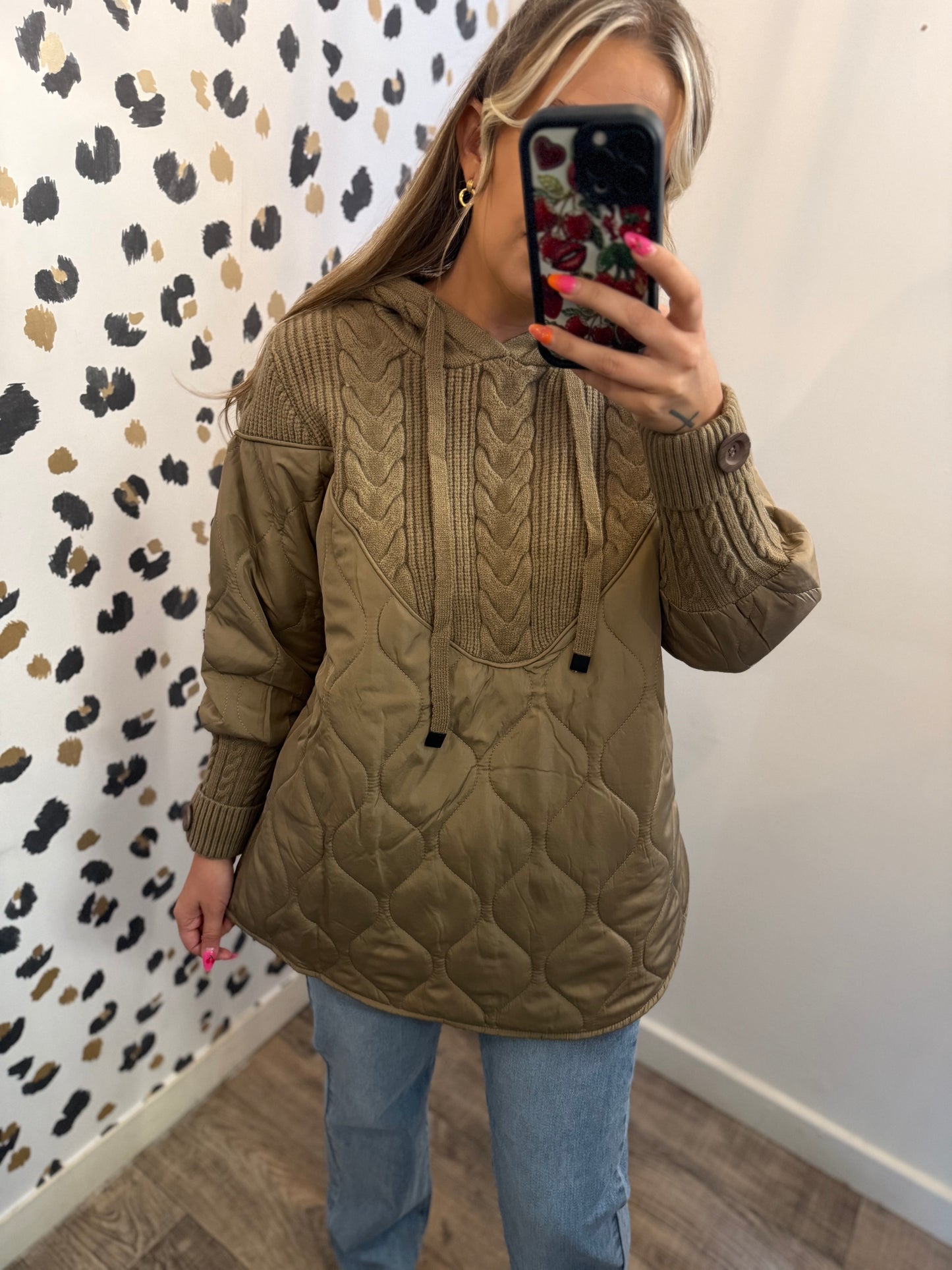 Knit Quilted Hoodies 3 Colours