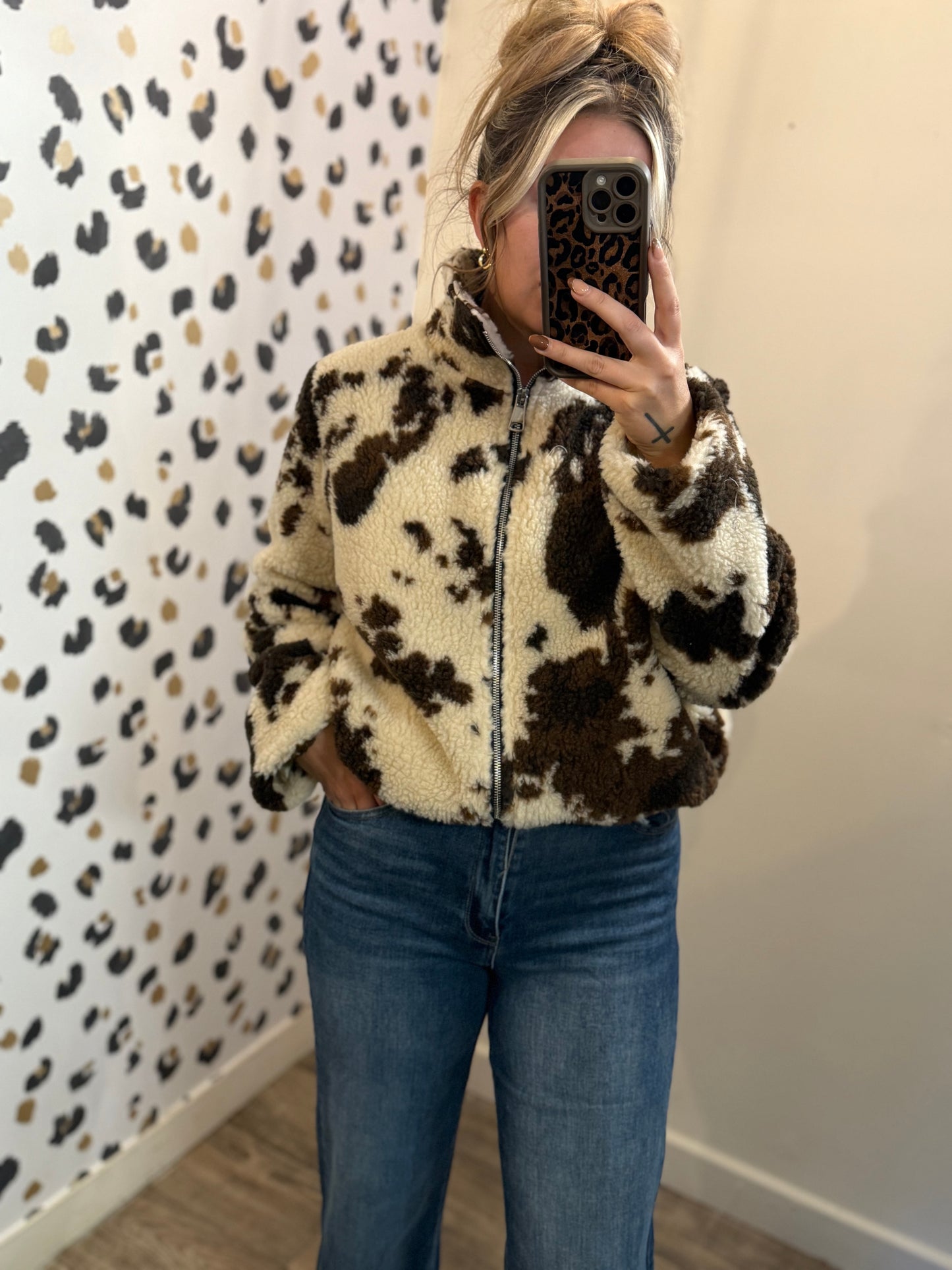 Cow Fleece Jacket