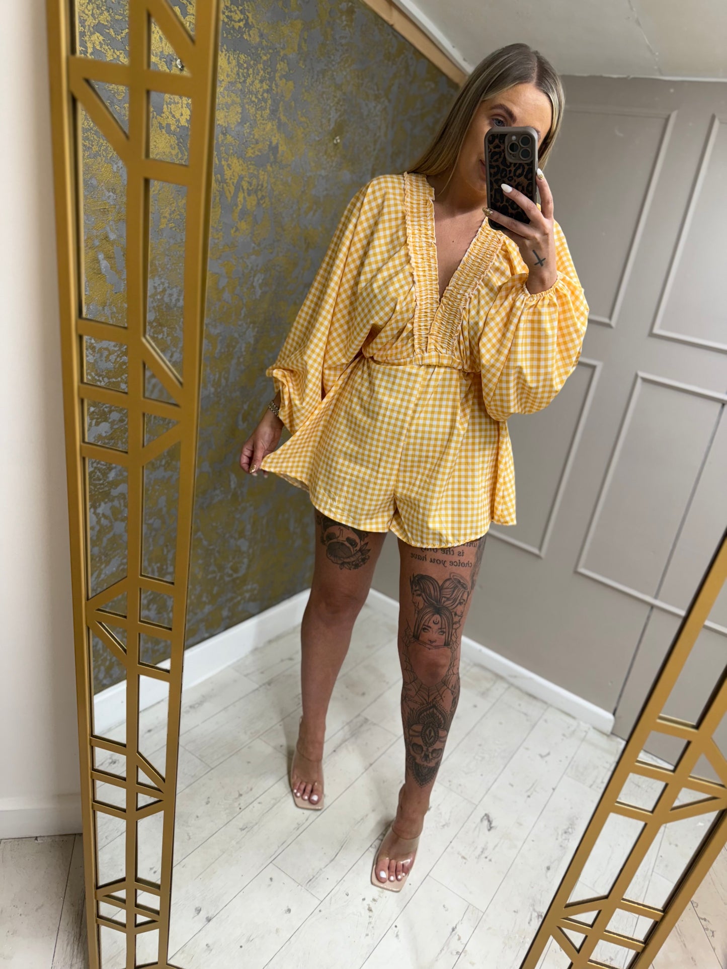 Check Playsuits 2 Colours