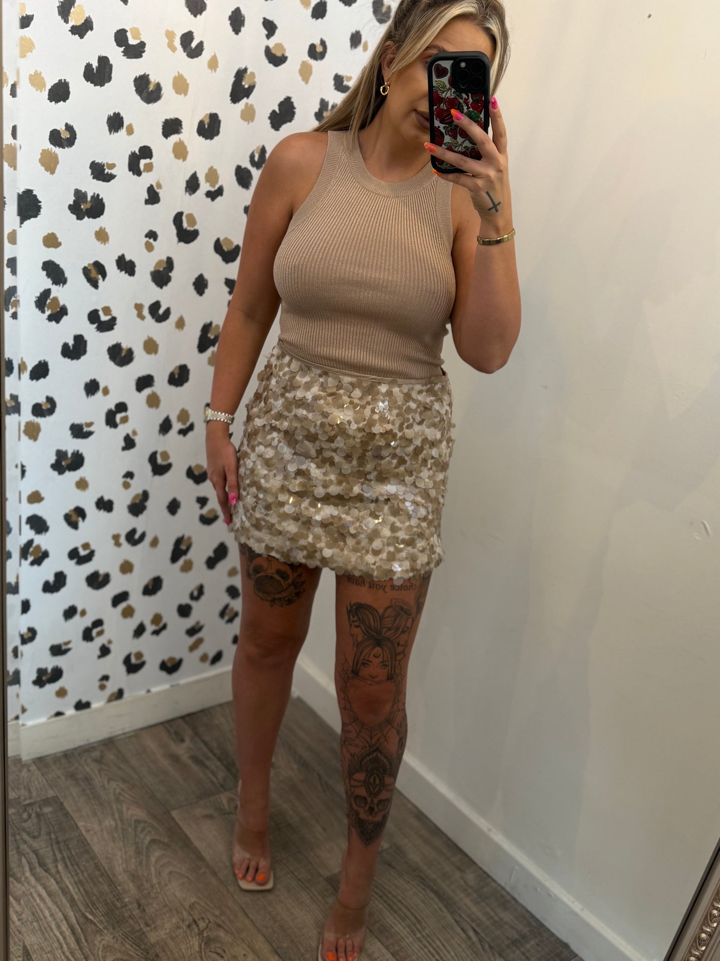 Gold Glitter Vest
