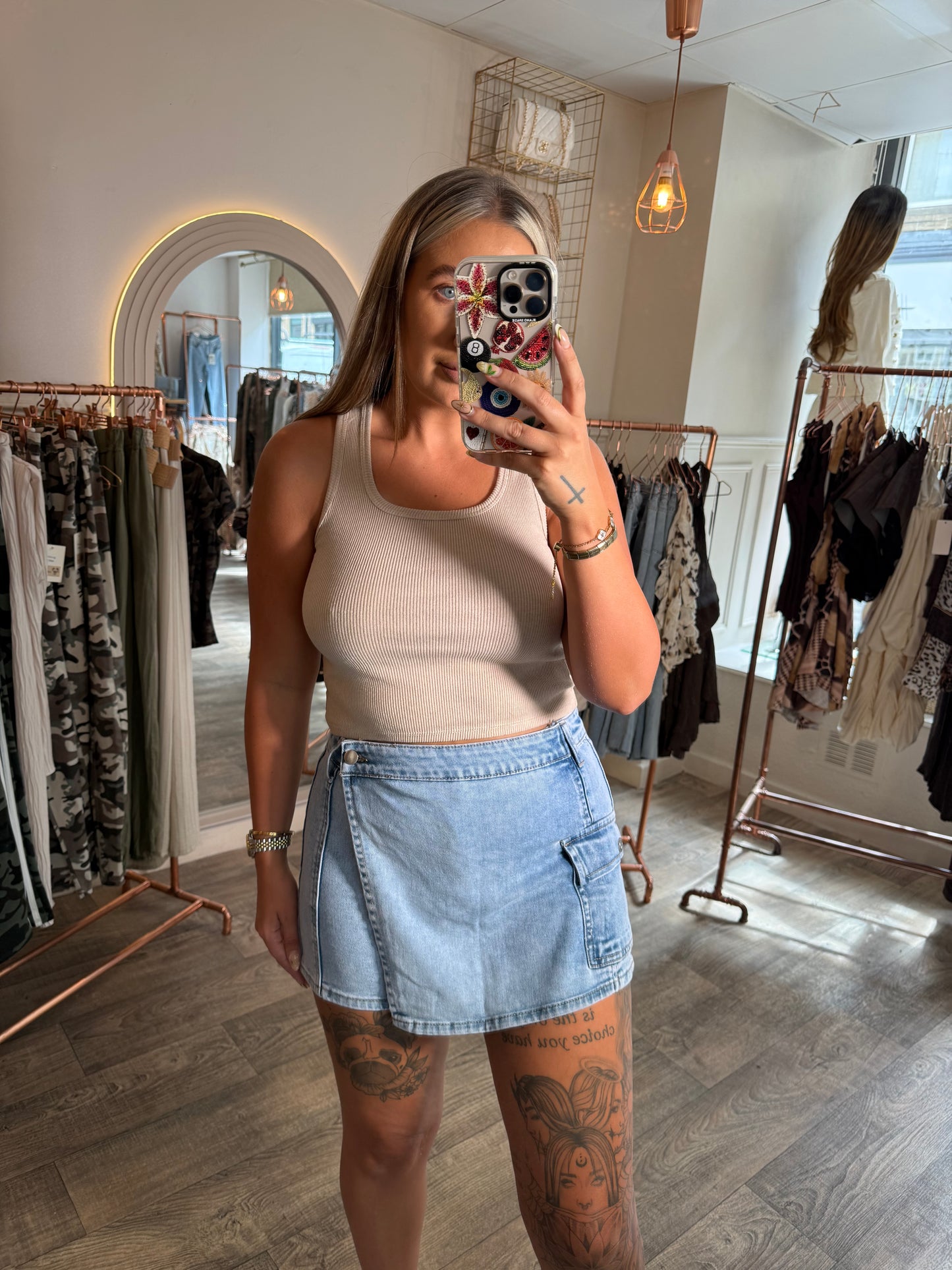 Denim Skort