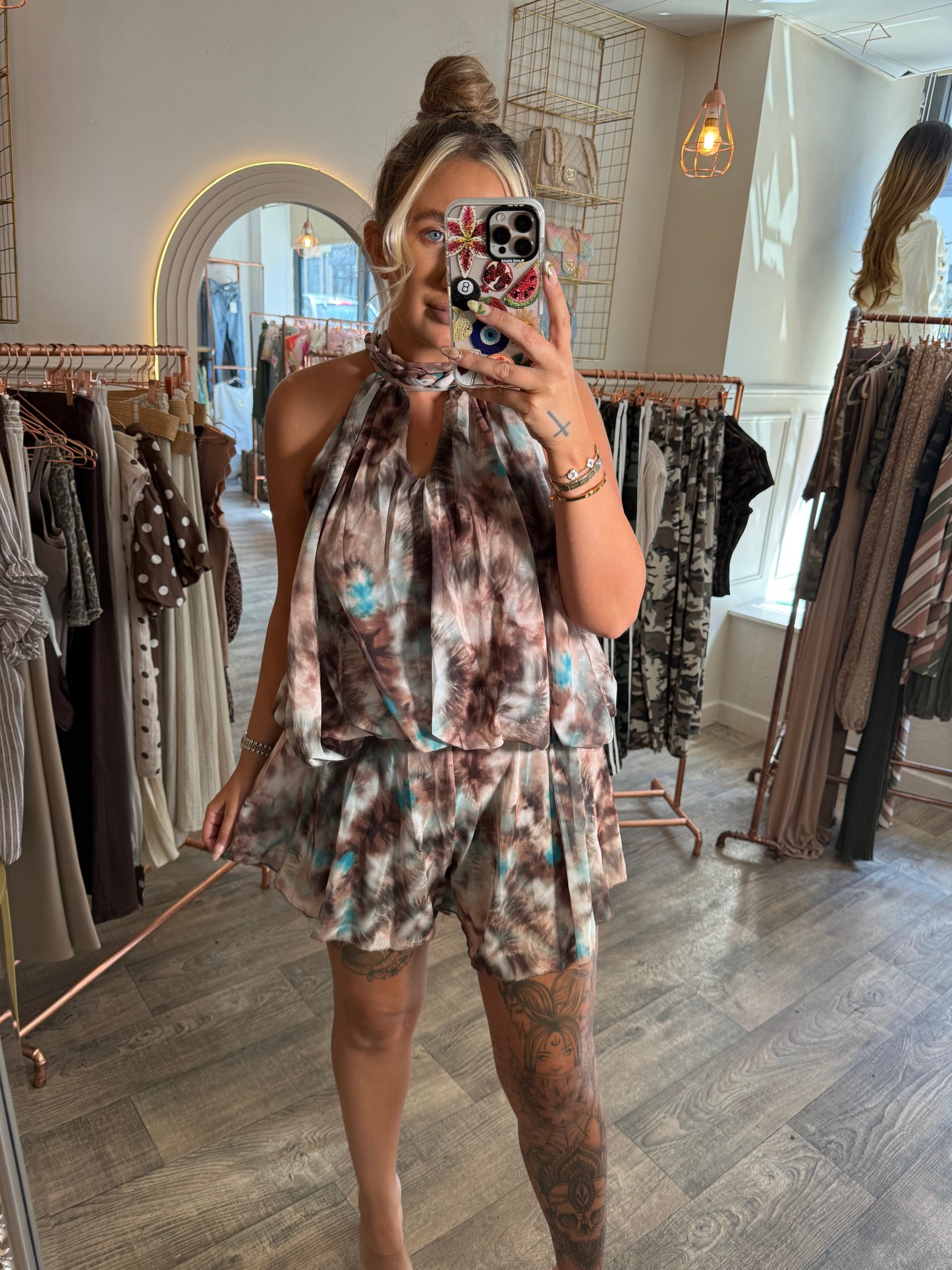 Earthy Tie Dye Playsuit