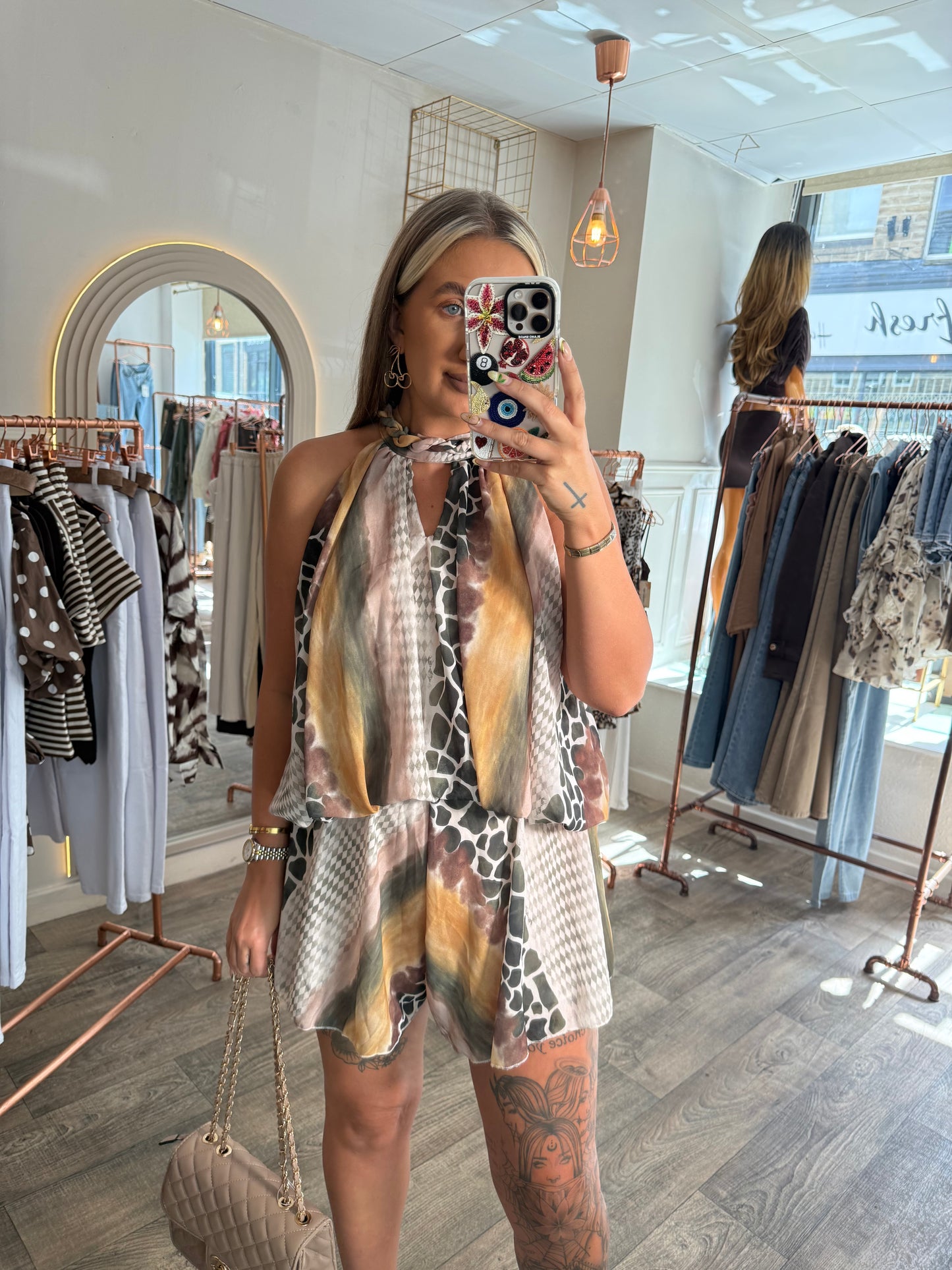 Giraffe Print Playsuit