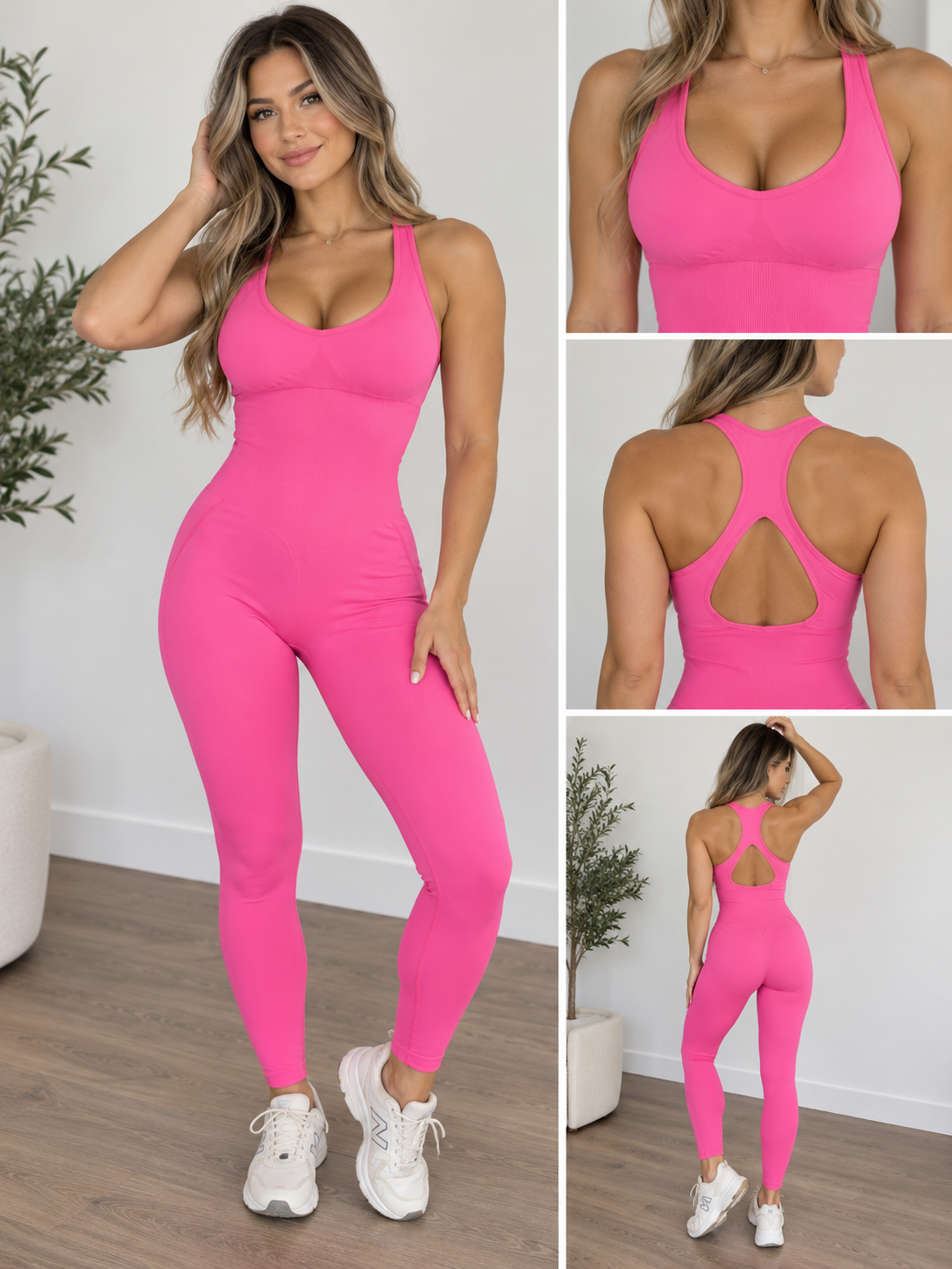 Pink Gym Jumpsuit