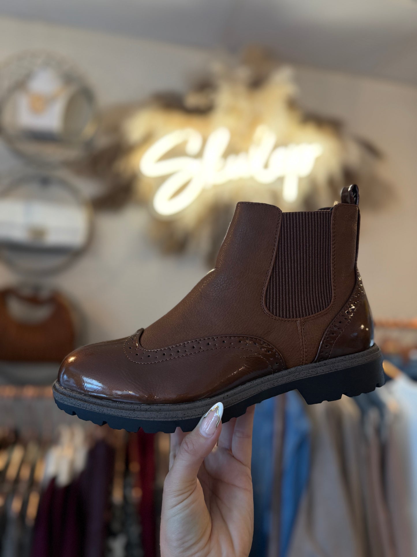 Tan & Metallic Boots