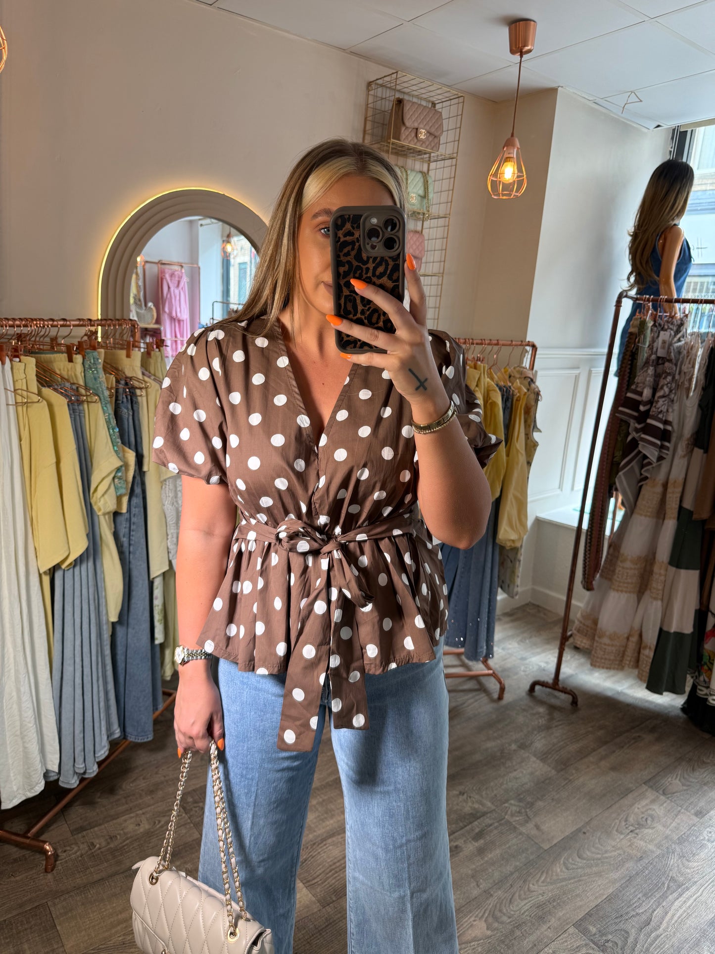 Polka Dot Tye Top