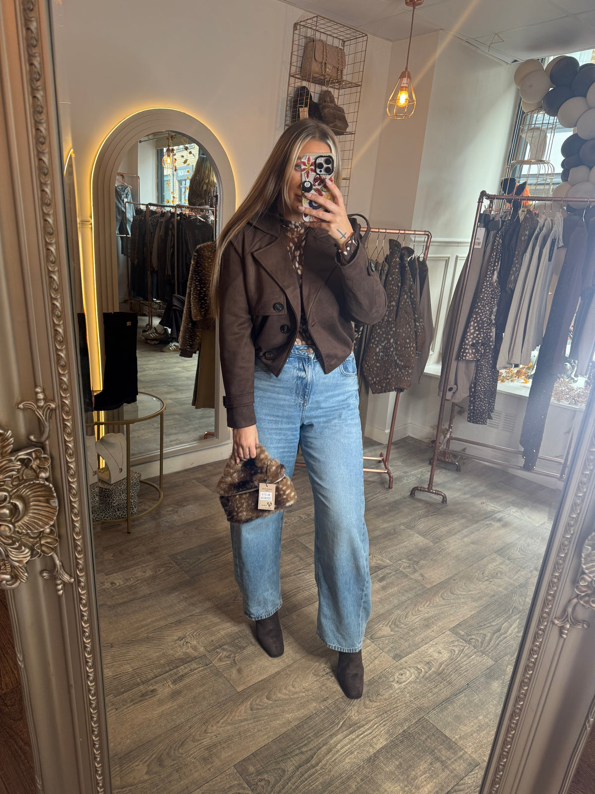 Brown Suede Crop Mac
