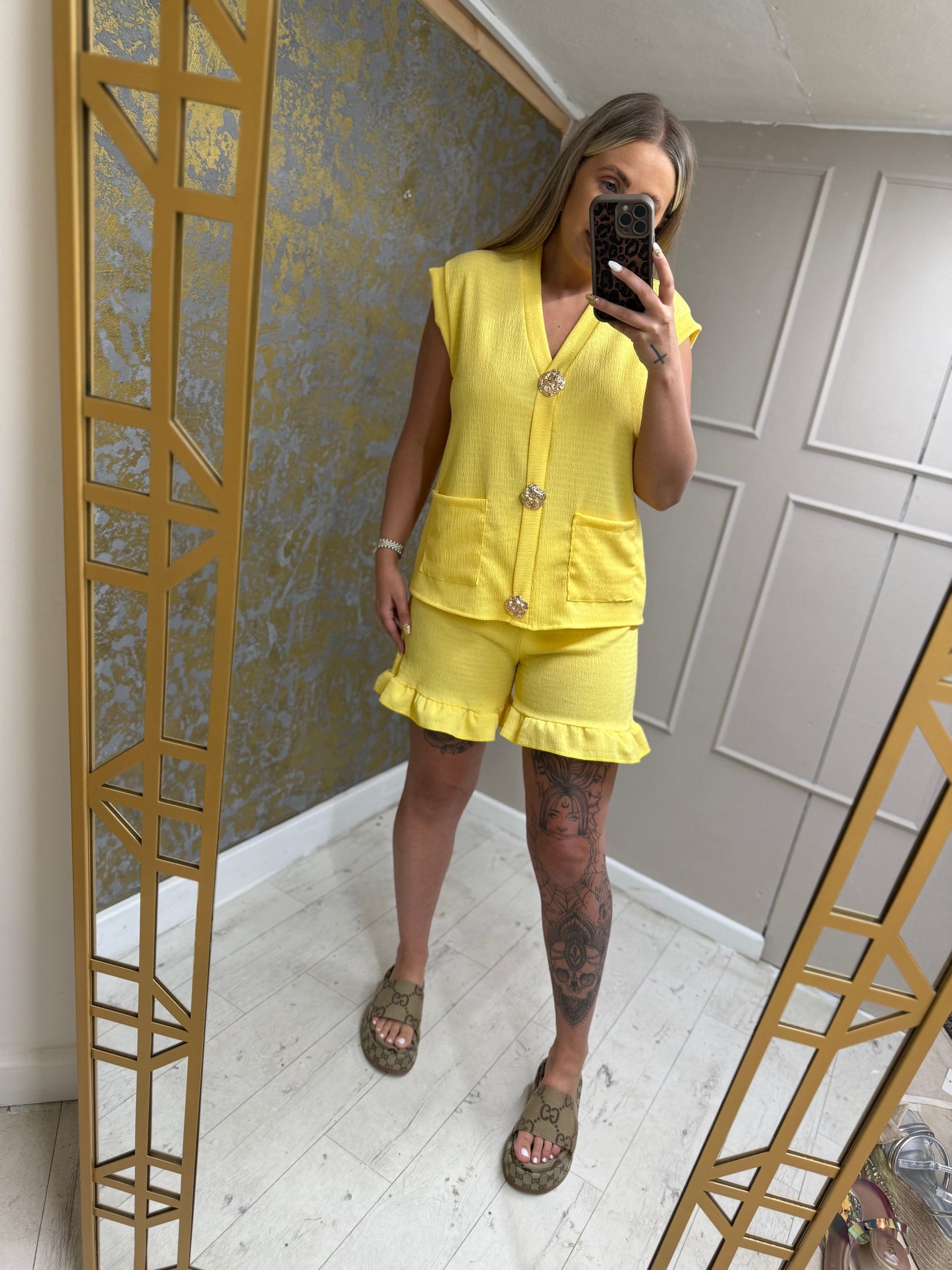 Button up Short Sets 3 Colours
