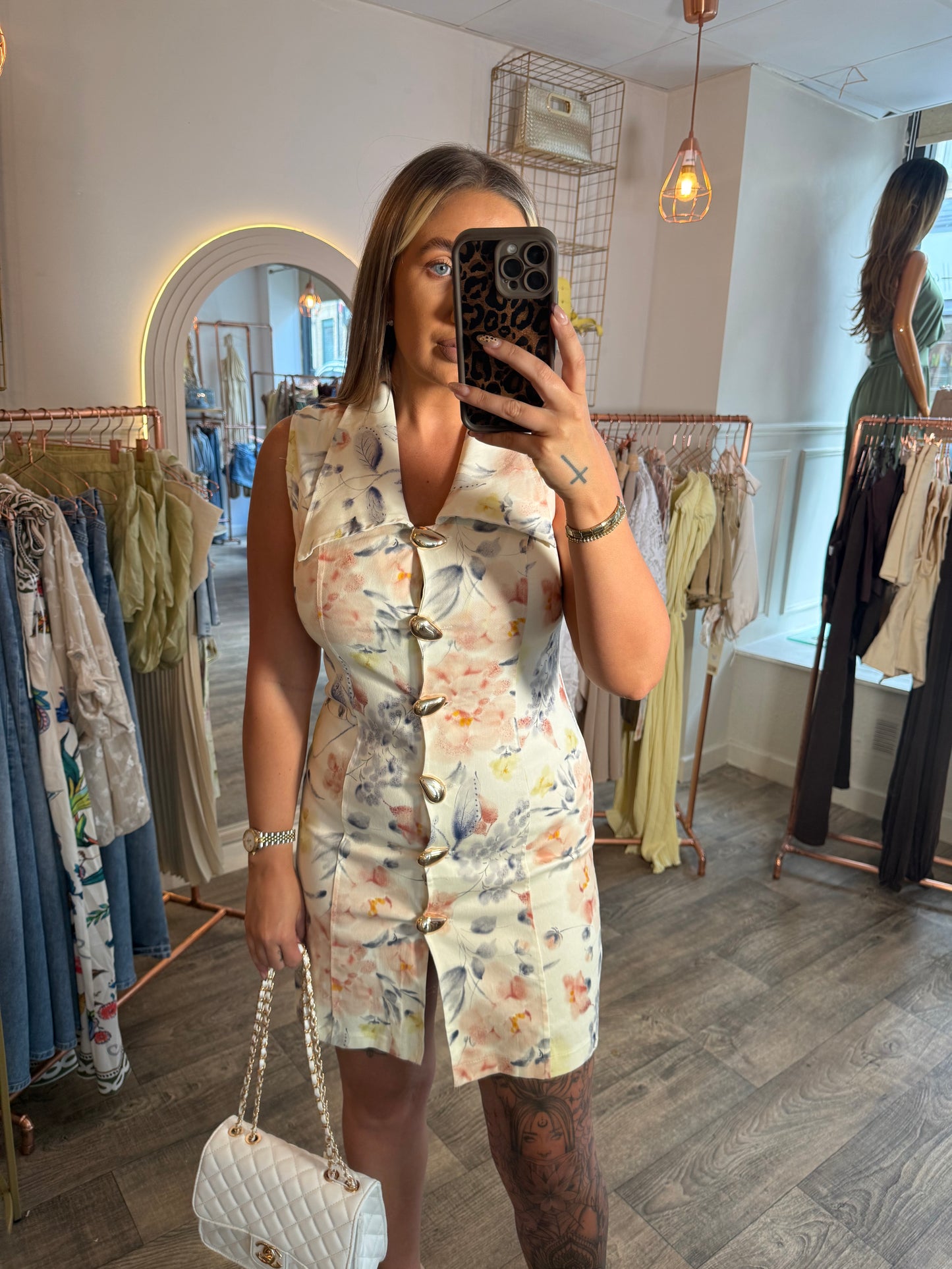 The HARLIE Floral Denim Dress