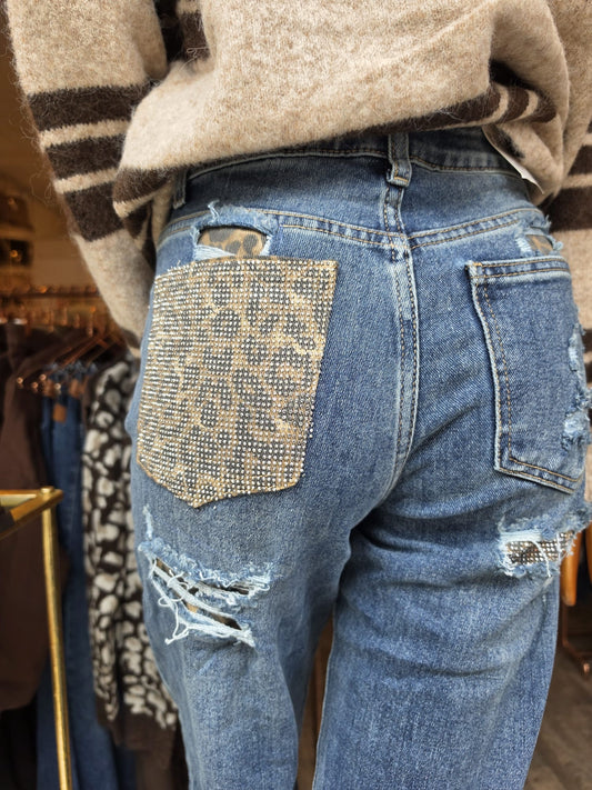 Leopard Bling Luxe Jeans