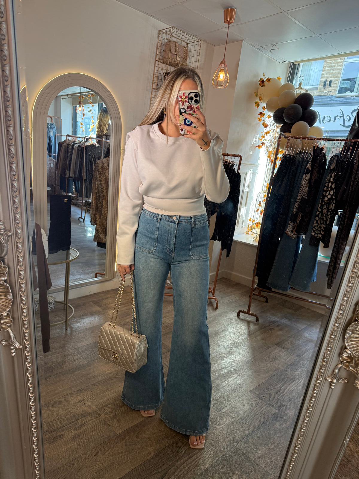 Padded Shoulder Jumper 2 Colours