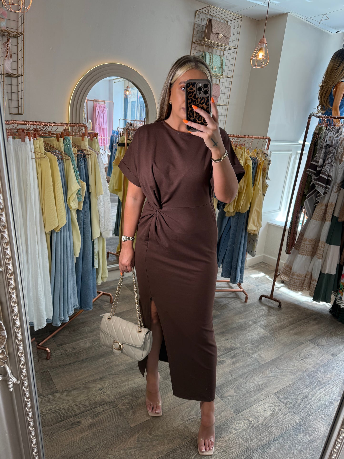 Knotted Tshirt Maxi Dress