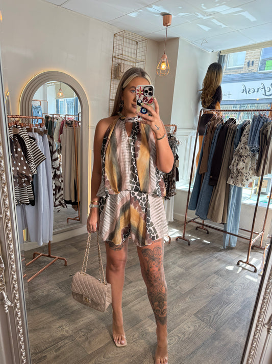 Giraffe Print Playsuit