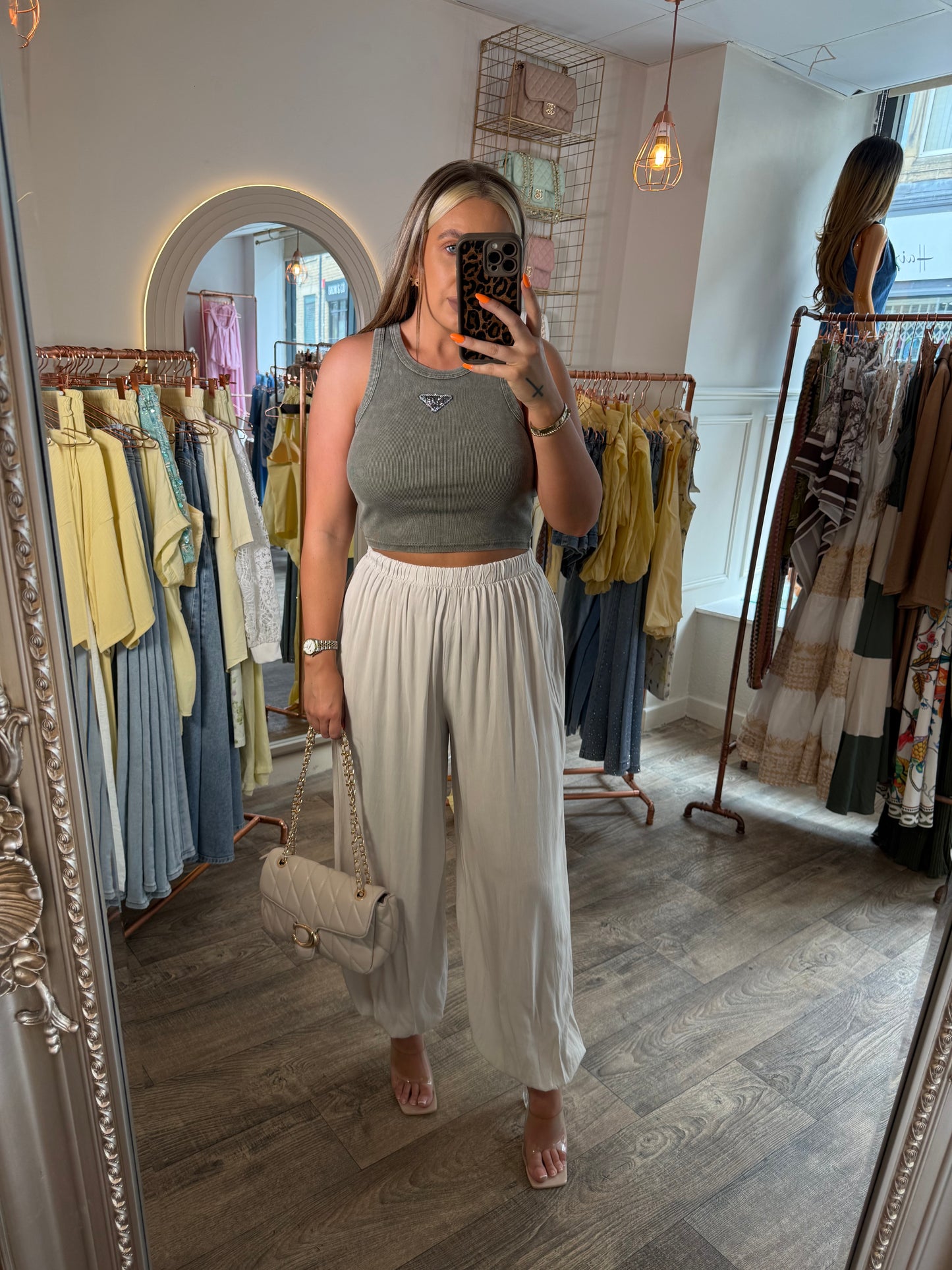 Beige Baggy Pants