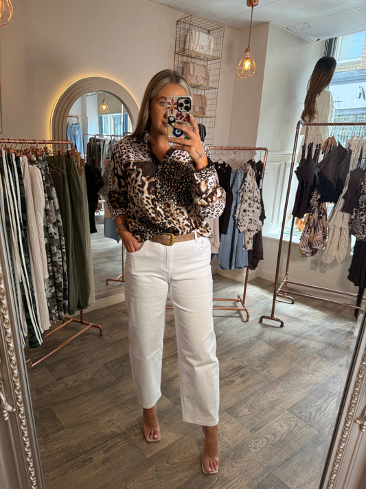 Leopard Patch Blouse