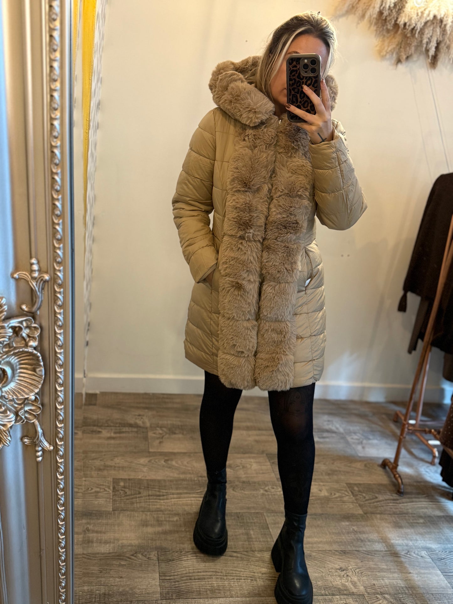 Reversible Coat Beige