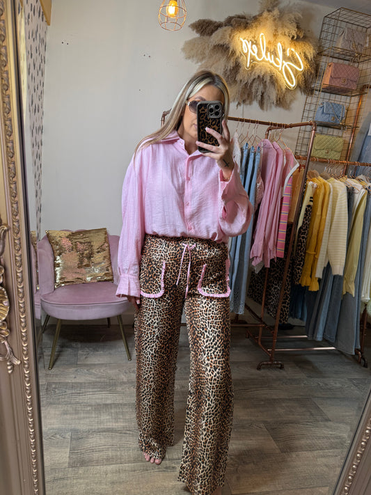 The LULU Leopard Frill Pants