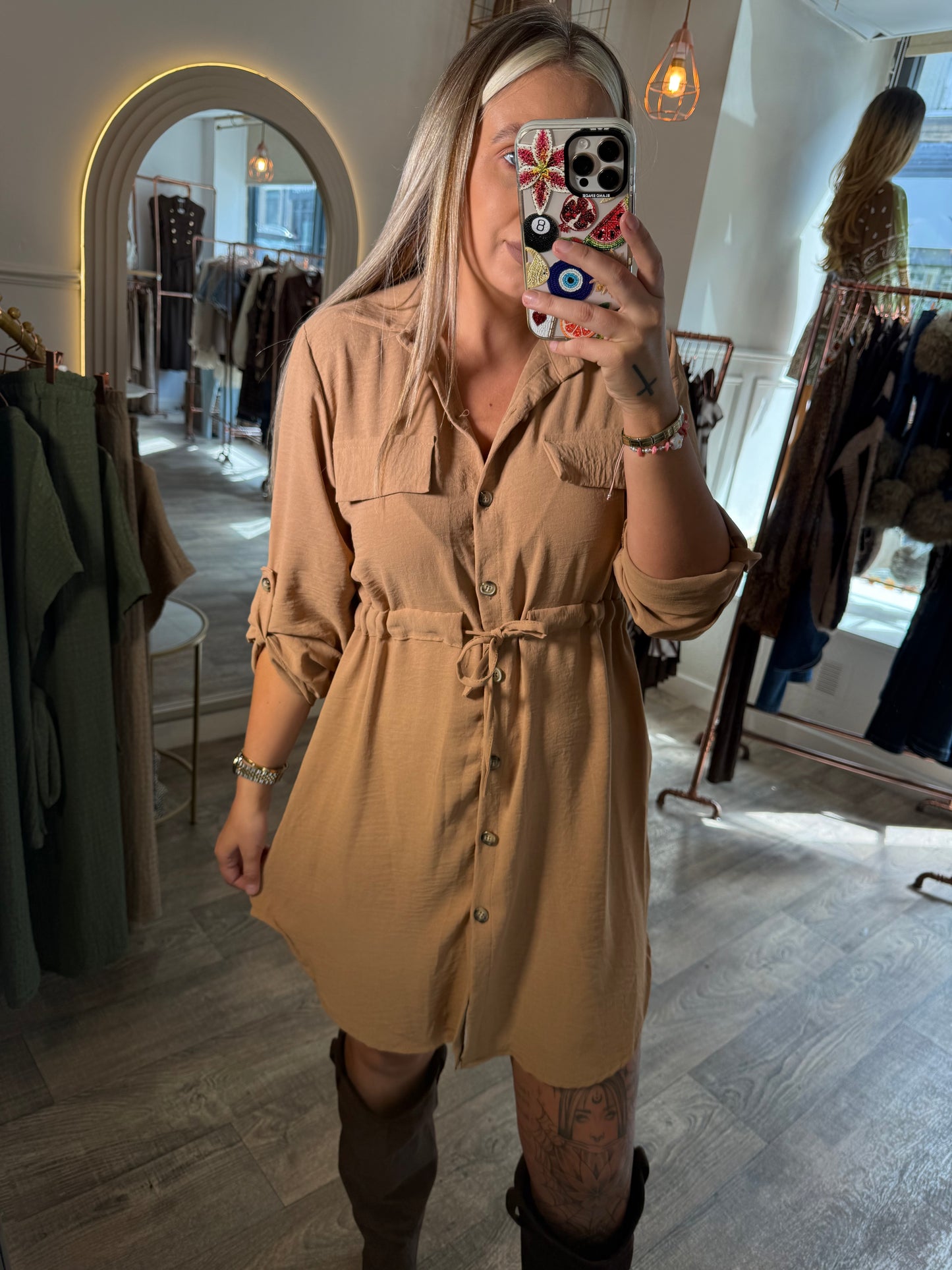 Tye Shirt Dress 2 Colours