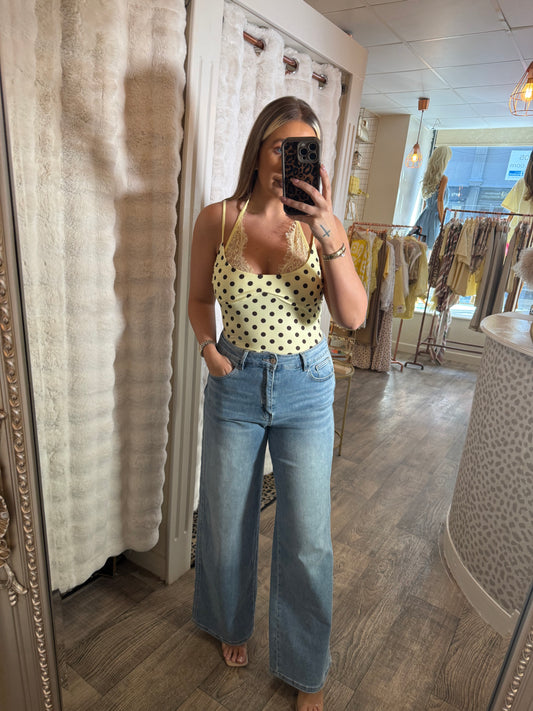 Polka Dot & Lace Bodysuit 2 Colours