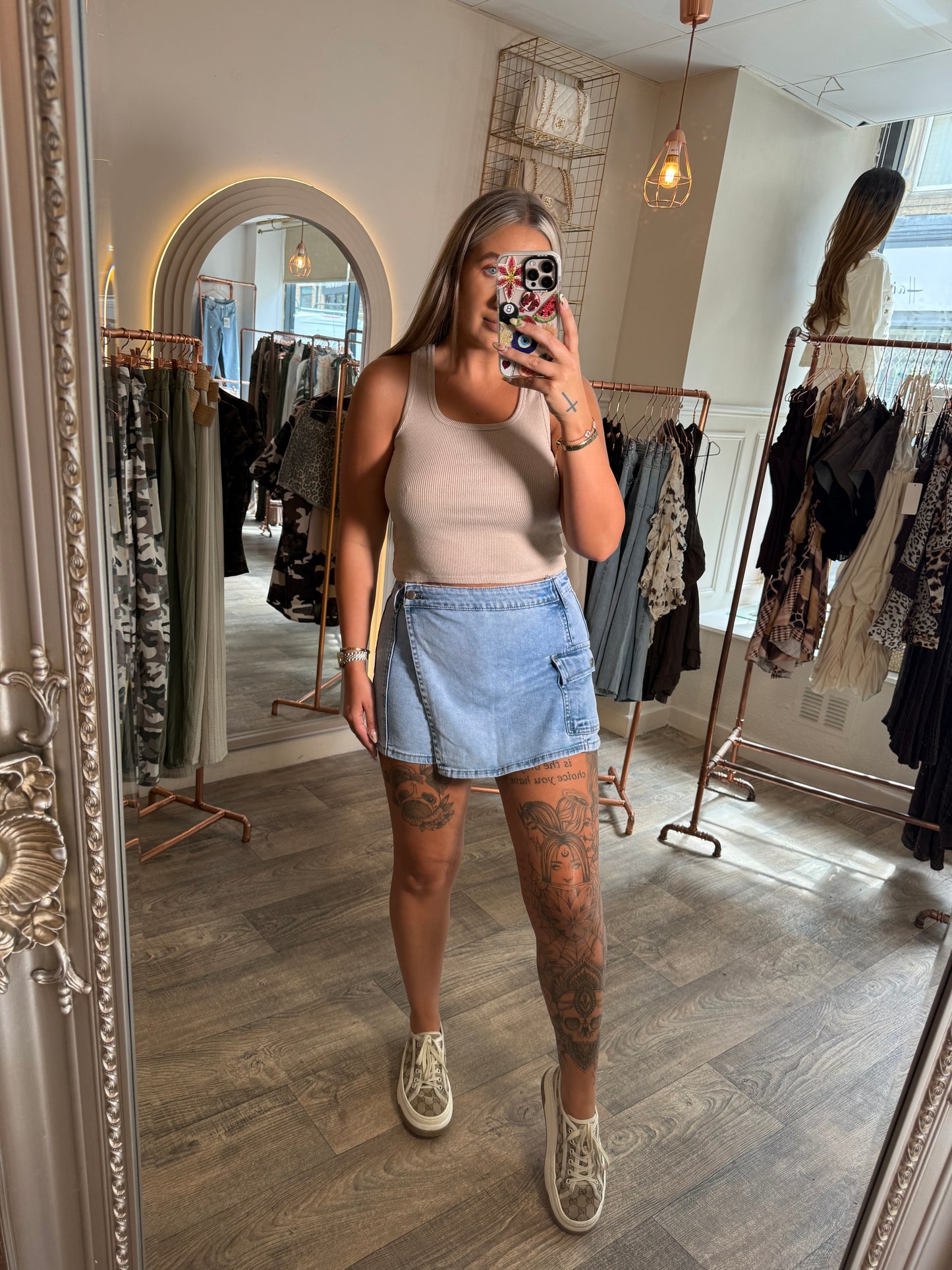 Denim Skort