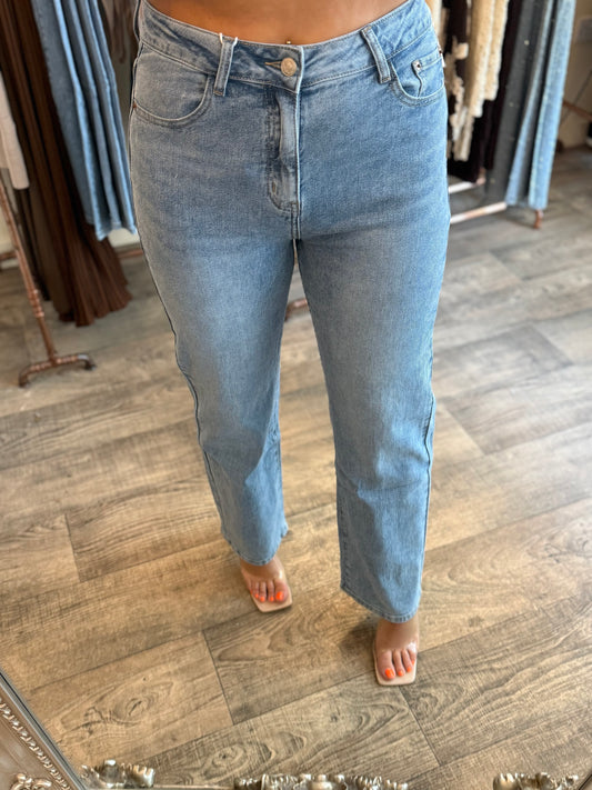 Straight leg jeans