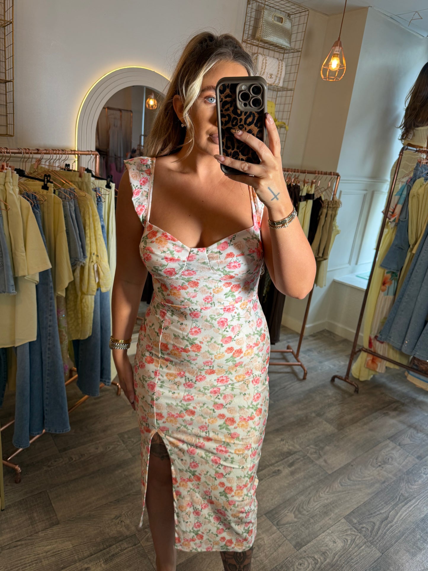 Floral Split Leg Dress