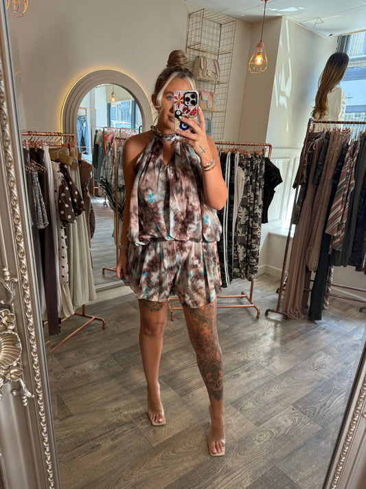 Earthy Tie Dye Playsuit