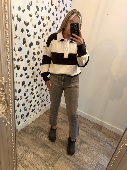 Brown Stripe Jumper