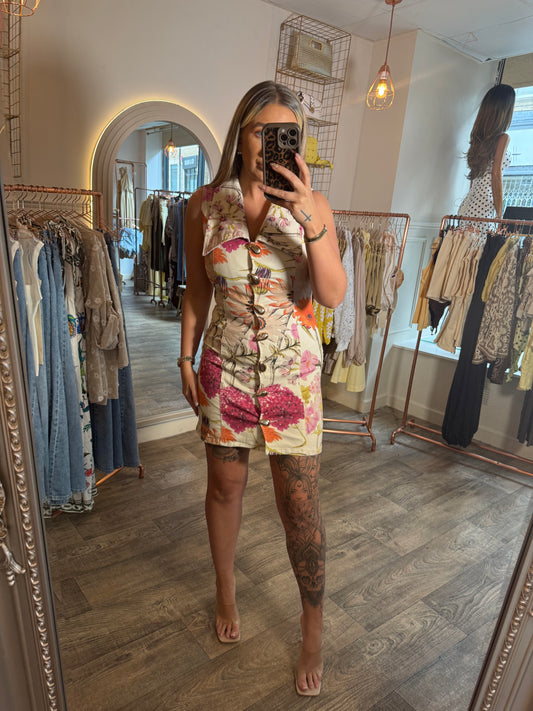 The HARLIE Floral Denim Dress