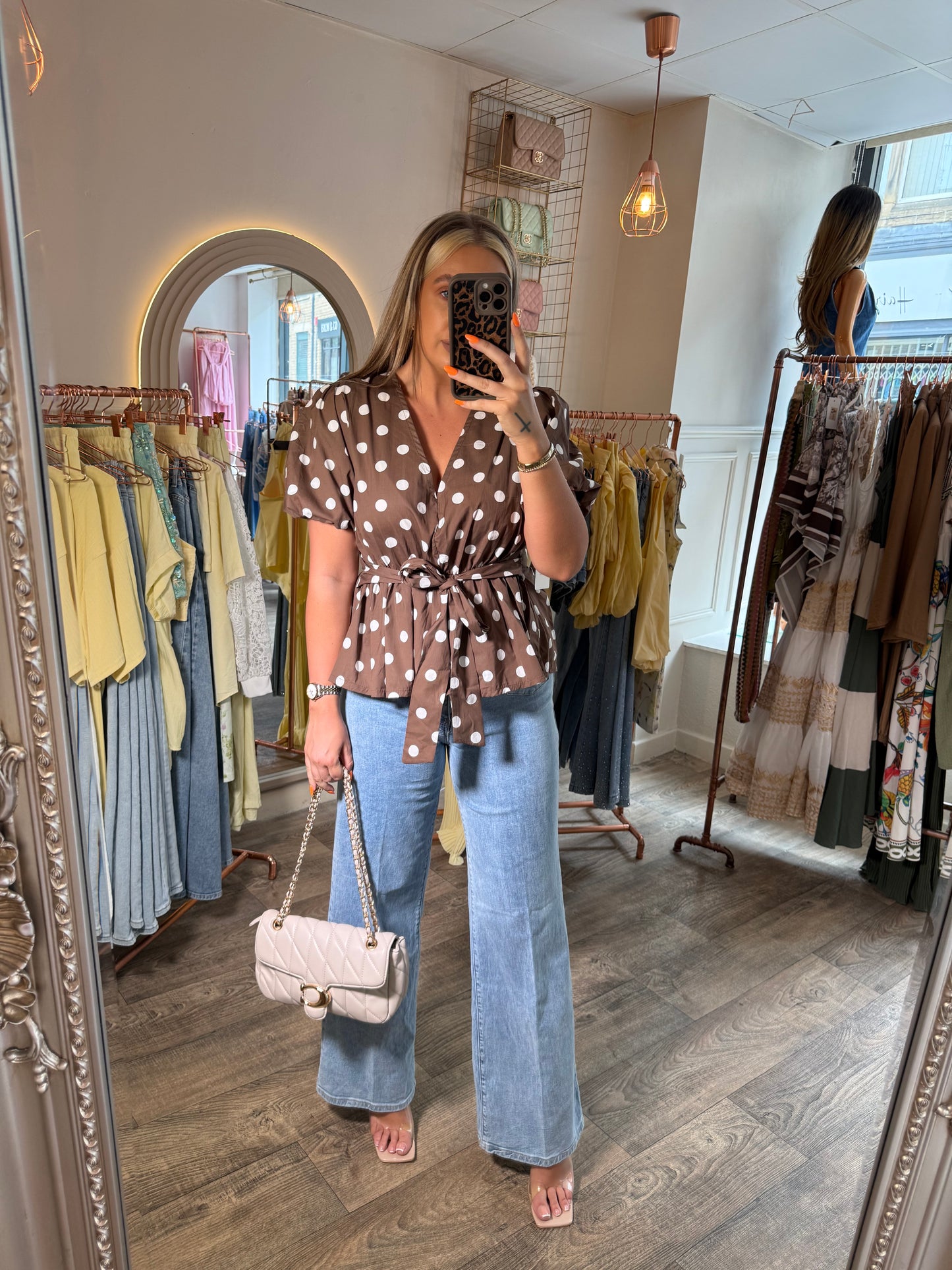 Polka Dot Tye Top