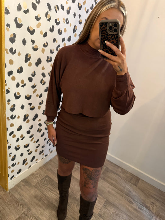 Brown Jumper Dress