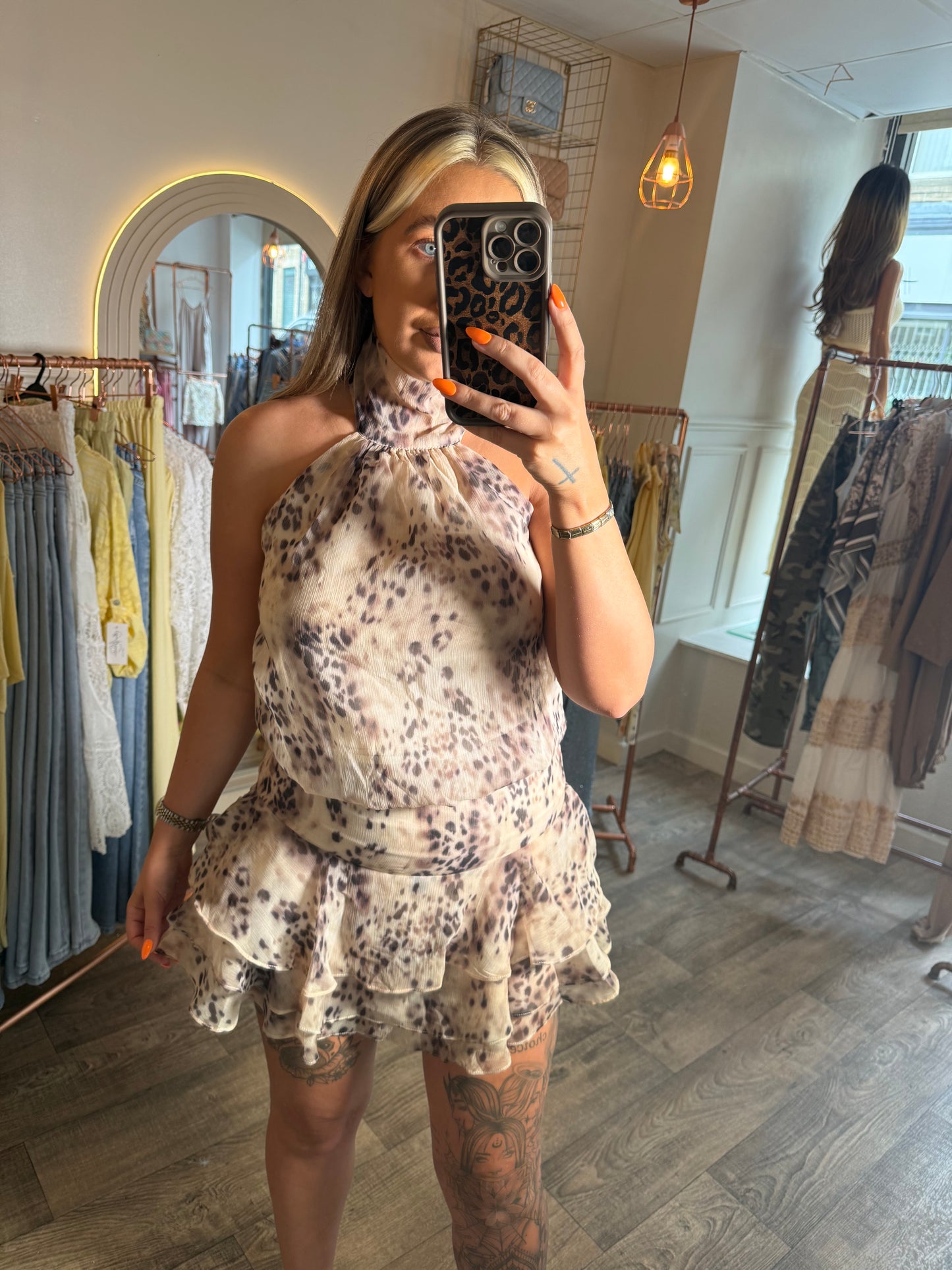 The OLIVIA Leopard Playsuit