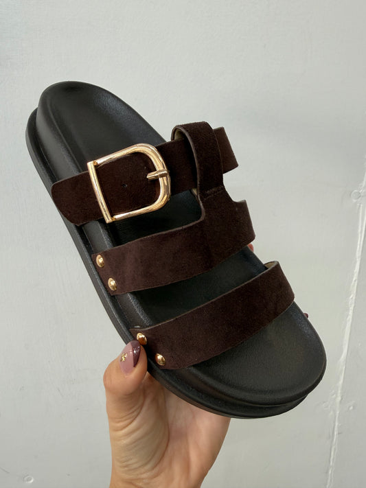 Chocolate Buckle Sandal