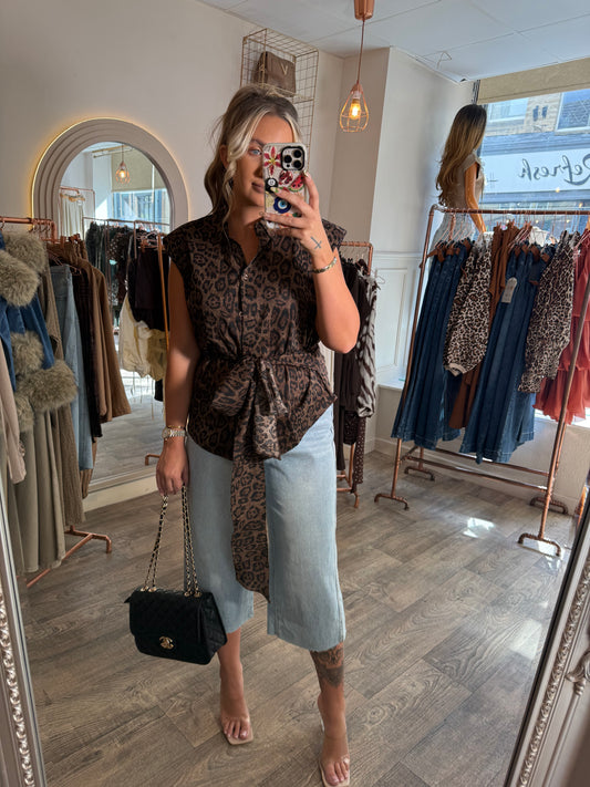 Leopard Wrap Shirt