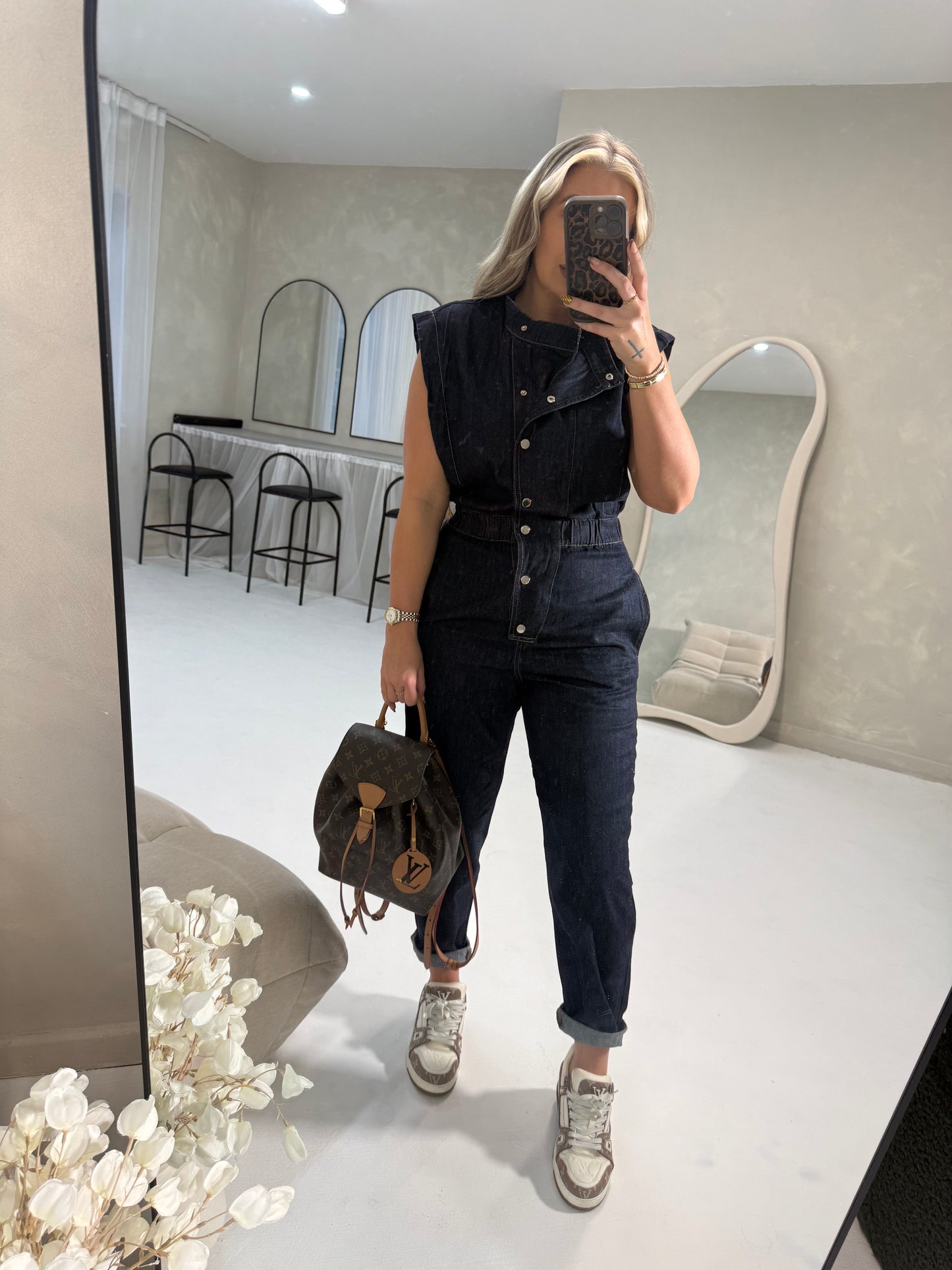The JESSIE Denim Jumpsuit Blue