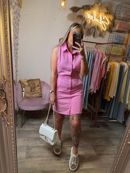 The Milly Pink Denim Dress