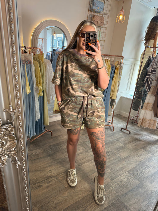 Camo Short Set