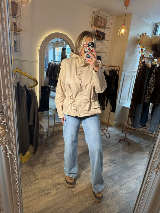 Beige Hooded Mac