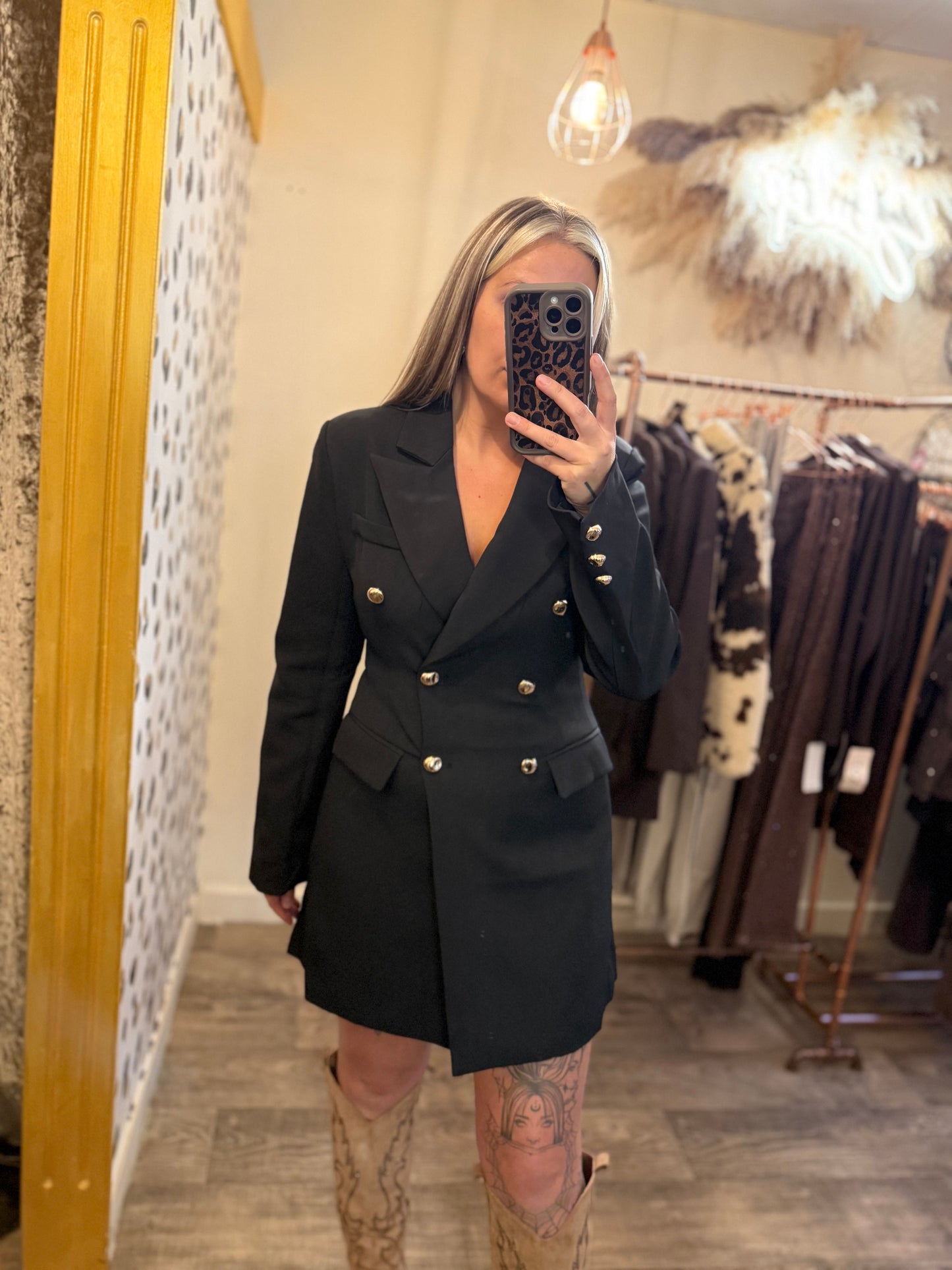 Black LUXE Blazer Dress