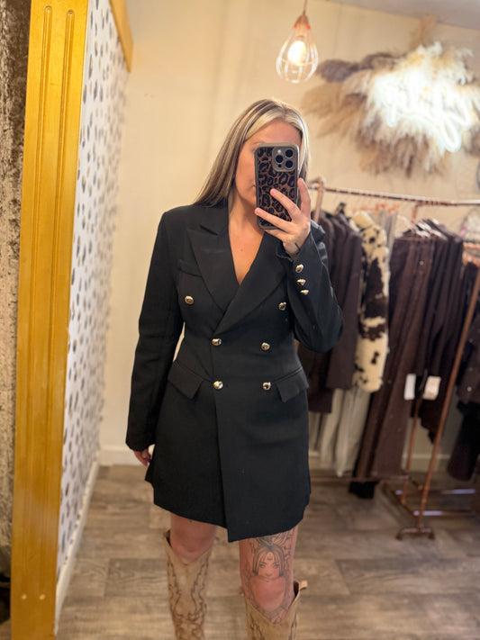 Black LUXE Blazer Dress