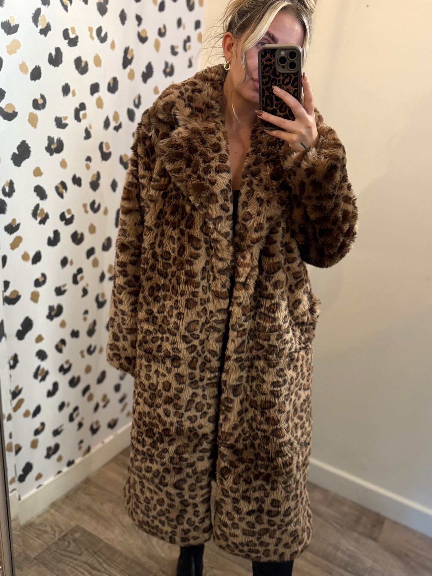 Leopard LUXE Faux Fur Coat