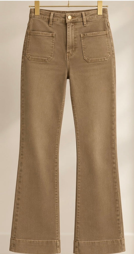 Tan Pocket Stretch Jeans