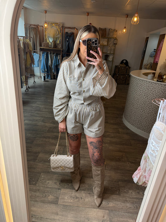 The REMI Stripe Short Set