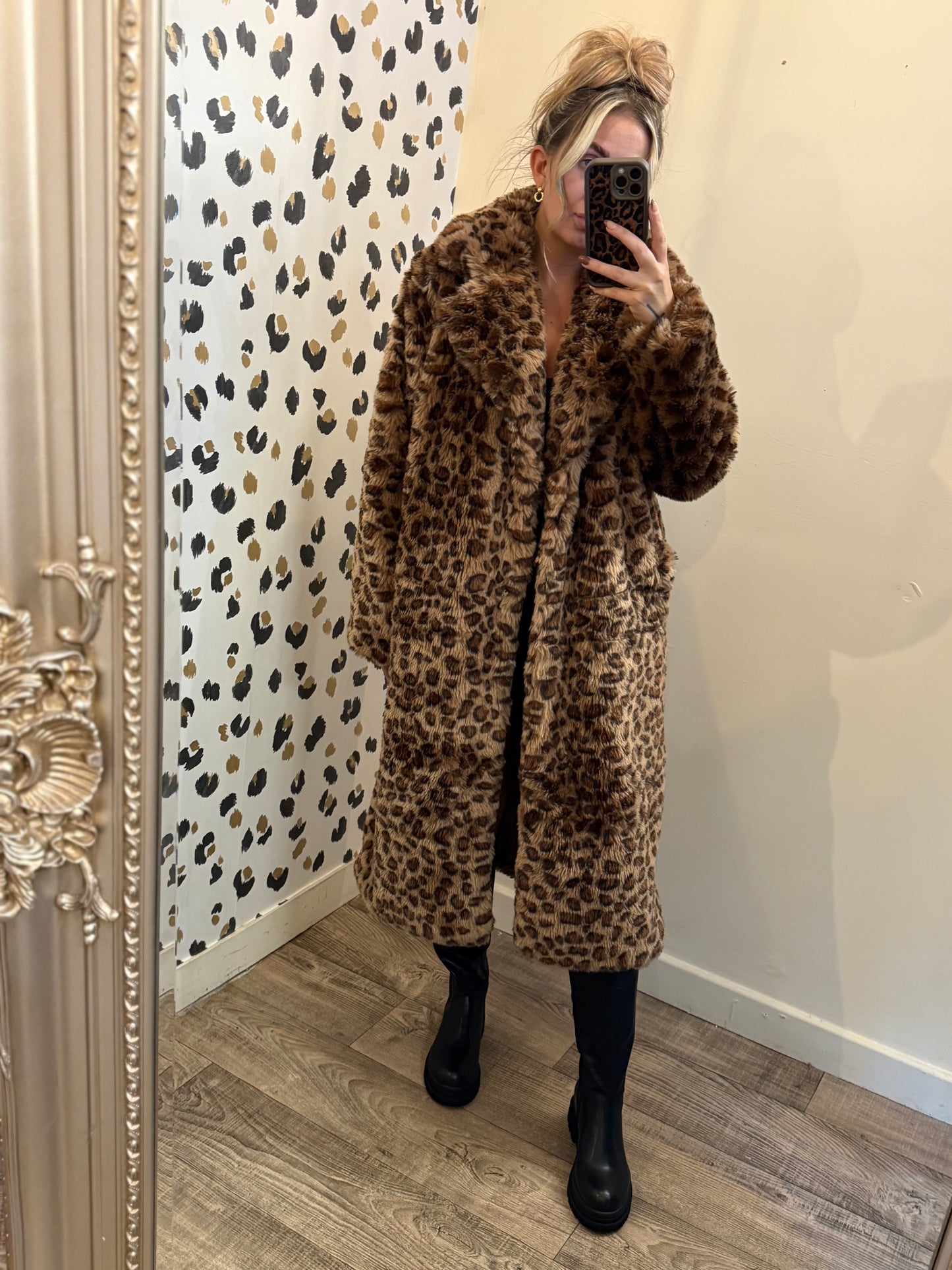 Leopard LUXE Faux Fur Coat