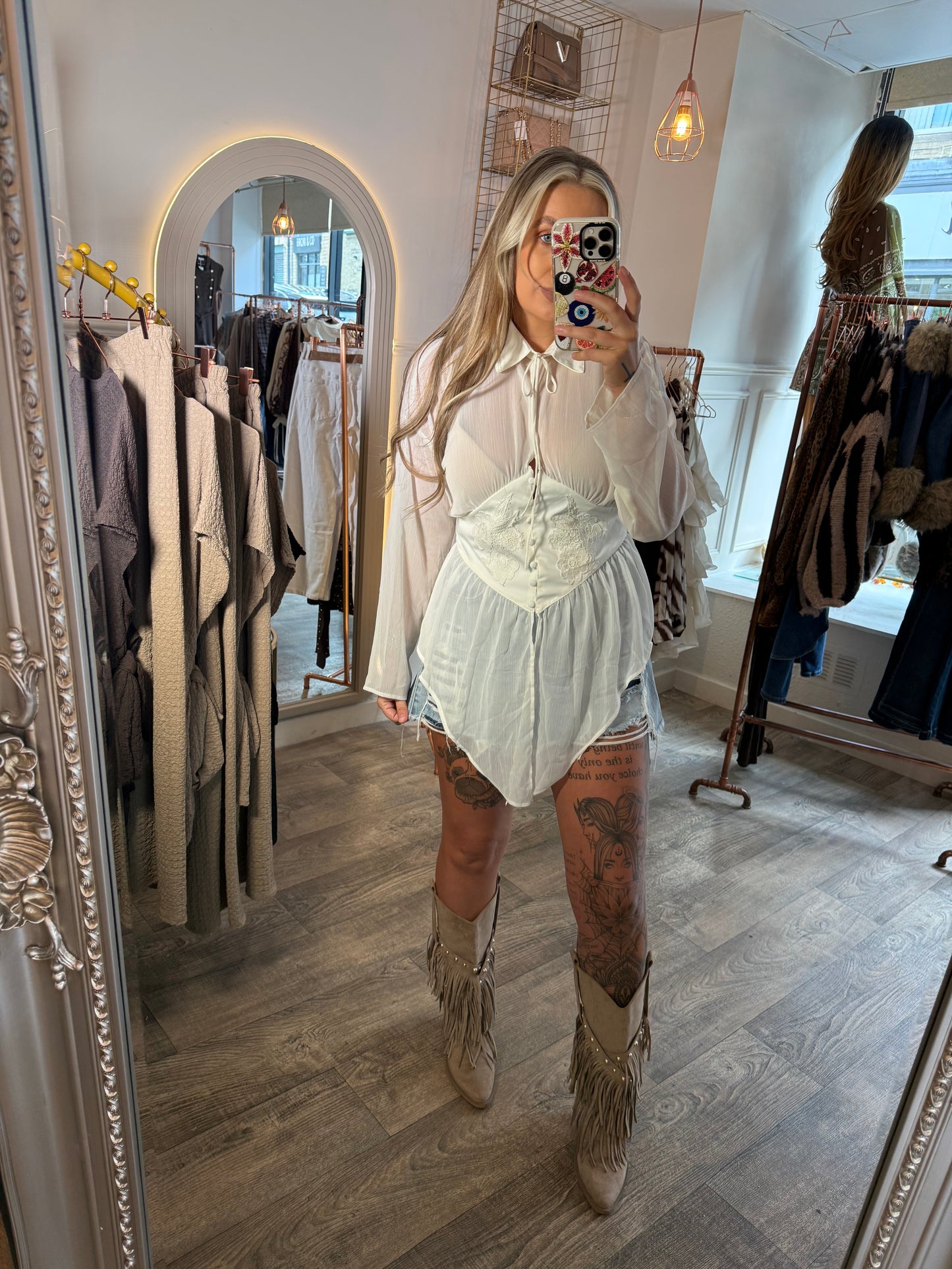 Cream Gypsy Blouse