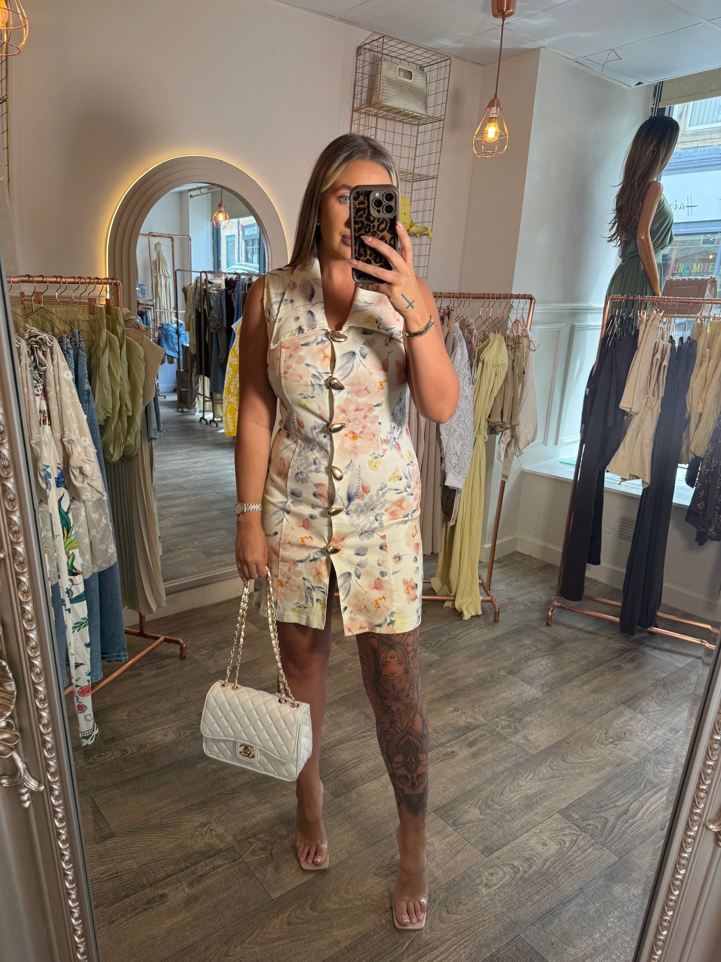 The HARLIE Floral Denim Dress