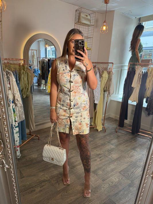 The HARLIE Floral Denim Dress