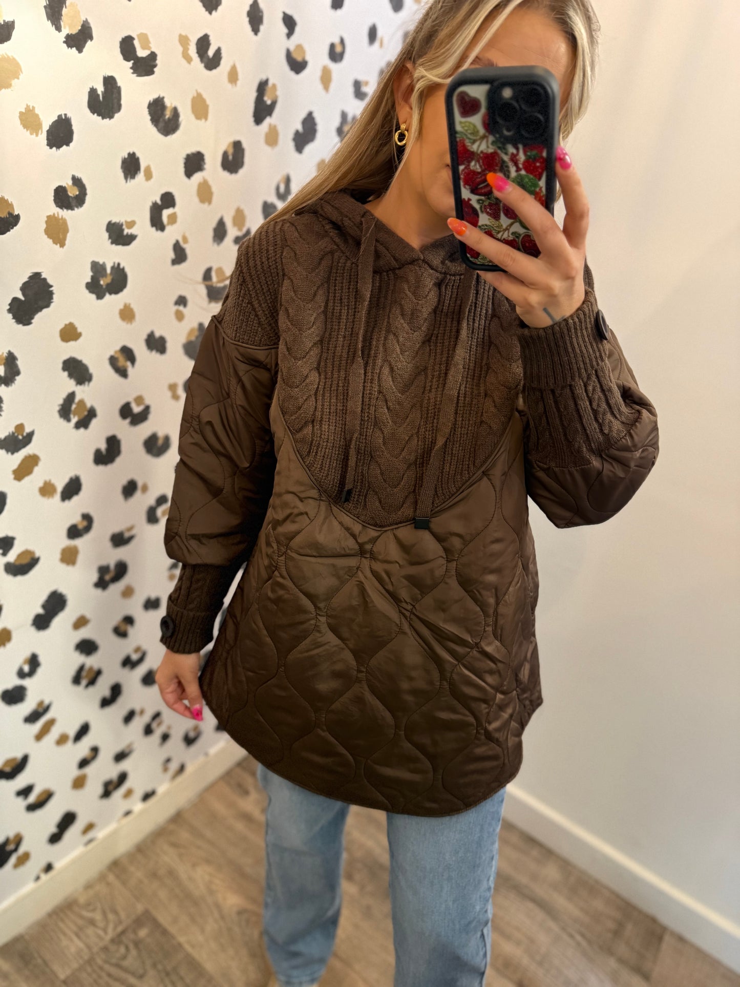 Knit Quilted Hoodies 3 Colours
